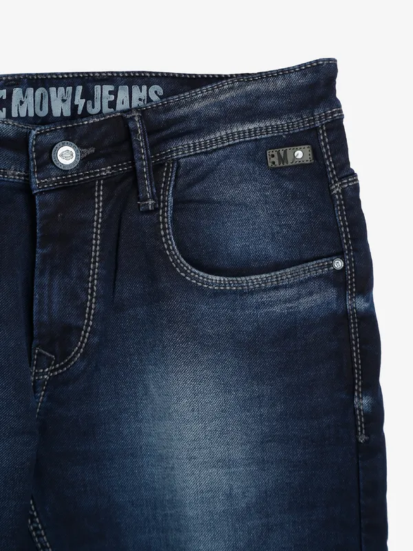 Mad-O-Wat navy washed regular fit jeans