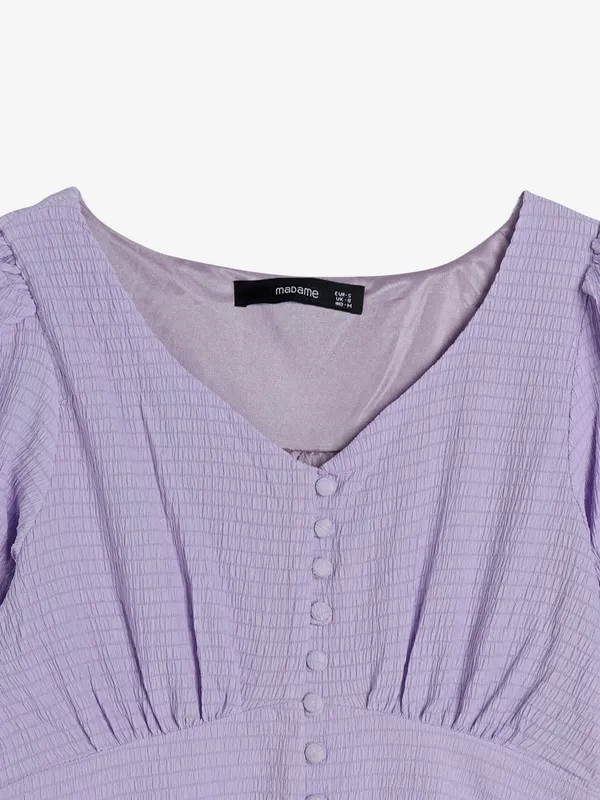 Madame lavender cotton midi dress