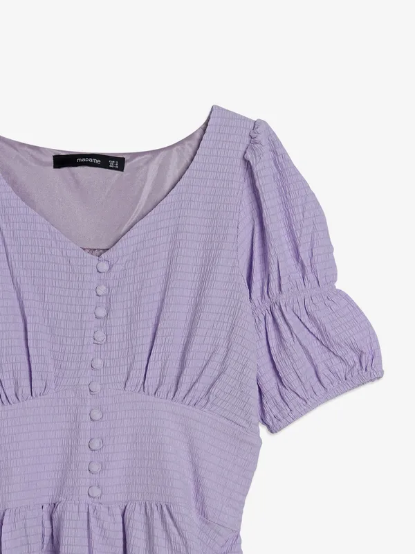 Madame lavender cotton midi dress