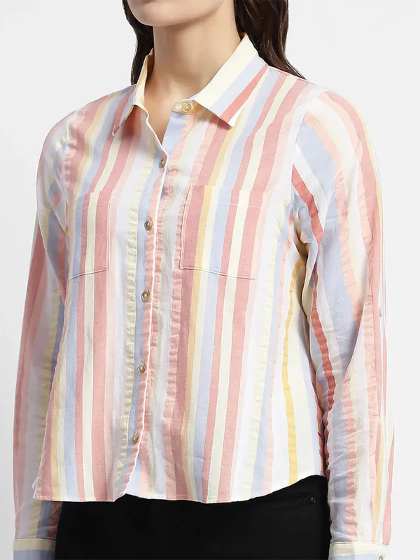 MADAME multi color stripe shirt