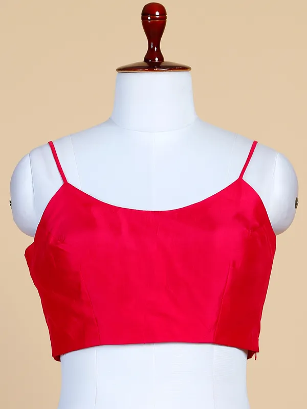 Magenta jacket style lehenga with crop top