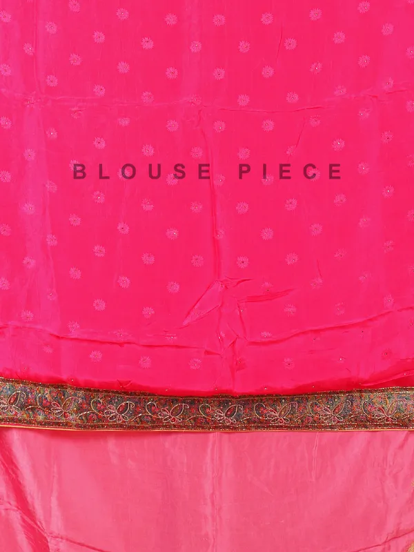 Magenta semi pashmina saree for wedding wear