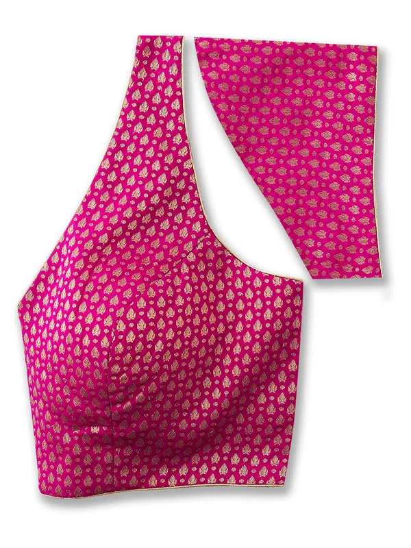 Magenta silk designer blouse for women