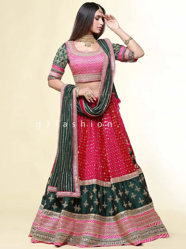 Magenta silk wedding special lehenga choli