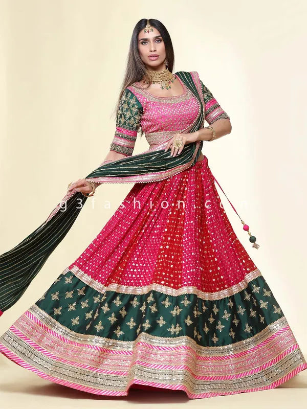 Magenta silk wedding special lehenga choli