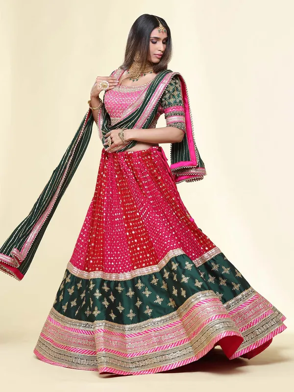 Magenta silk wedding special lehenga choli