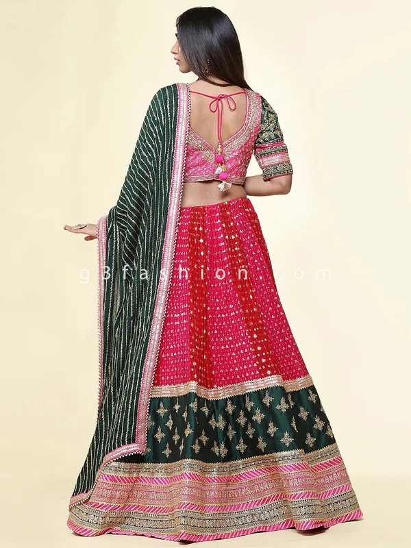 Magenta silk wedding special lehenga choli