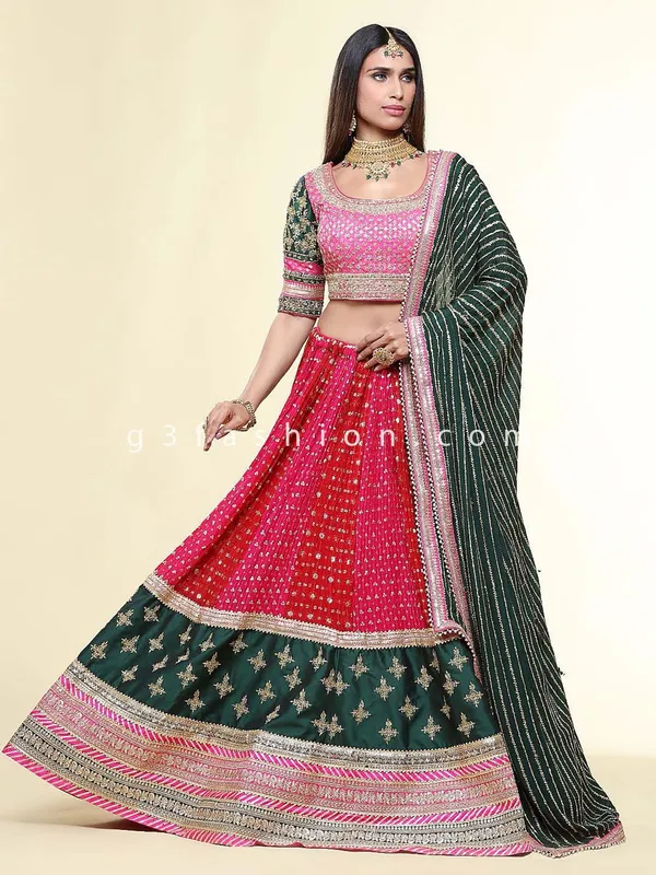 Magenta silk wedding special lehenga choli