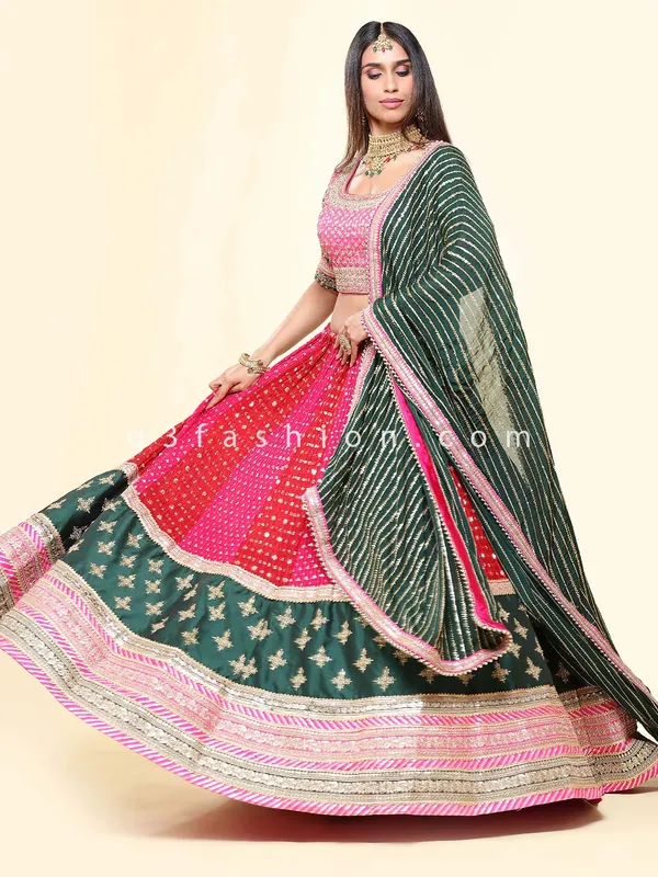 Magenta silk wedding special lehenga choli