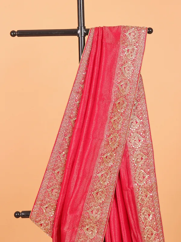 Magenta wedding wear saree for women