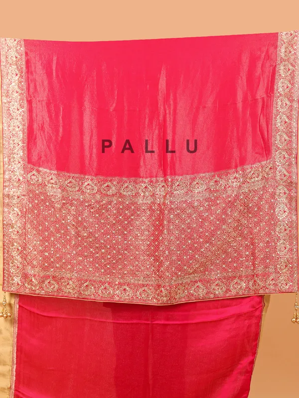 Magenta wedding wear saree for women