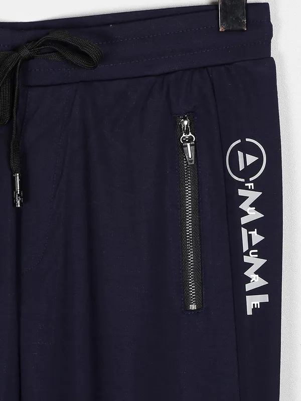 Maml navy solid men track pant