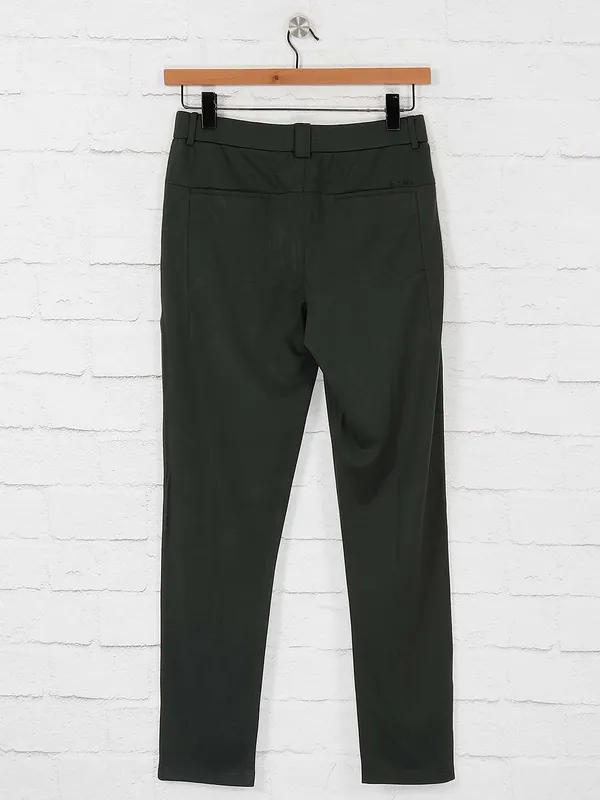 Maml olive colored cotton night track pant