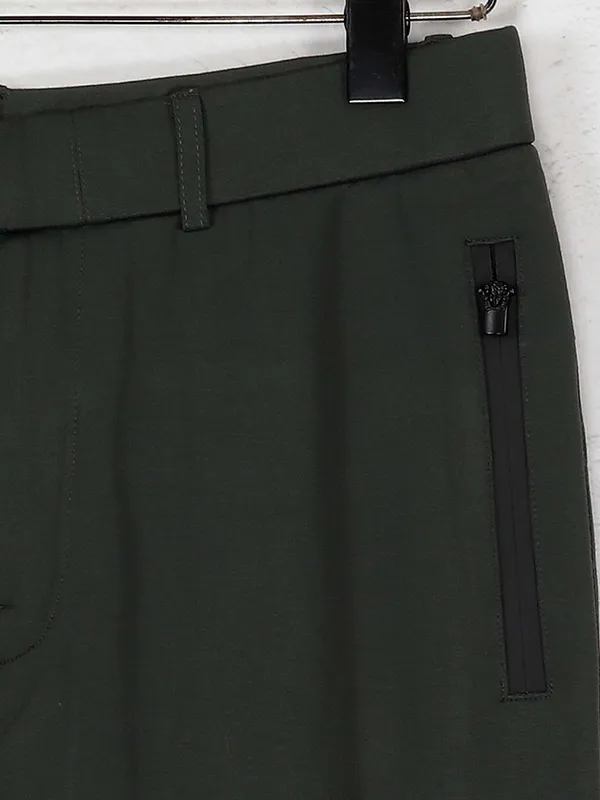 Maml olive colored cotton night track pant
