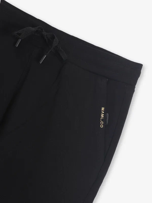 MAML solid black cotton trouser