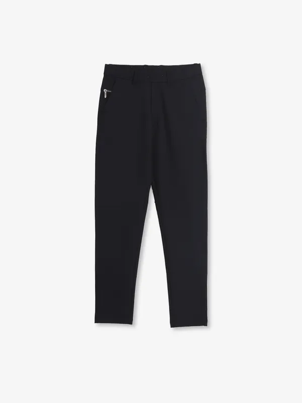 MAML solid cotton trouser in black