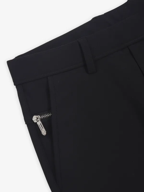 MAML solid cotton trouser in black