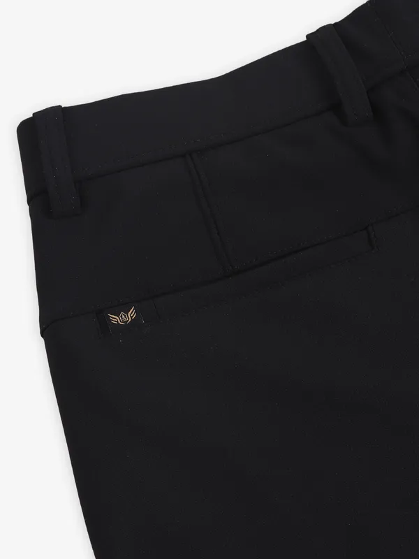 MAML solid cotton trouser in black