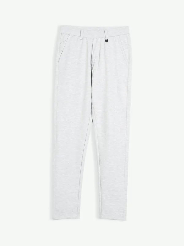 Maml white cotton track pant