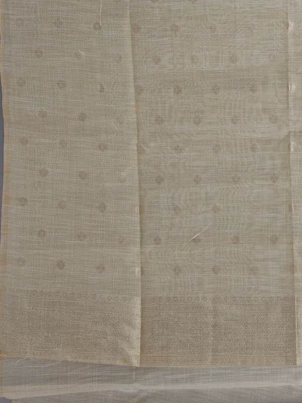 Maroon and beige semi cotton silk for women