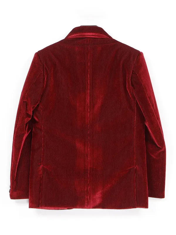 Maroon corduroy coat suit