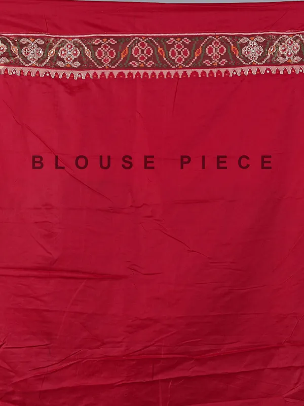 Maroon patola silk saree with zardosi highlights