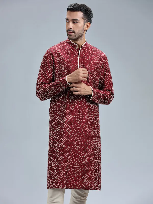 Maroon Kurta Pajama Buy Elegant Maroon Kurta Pajama Online in