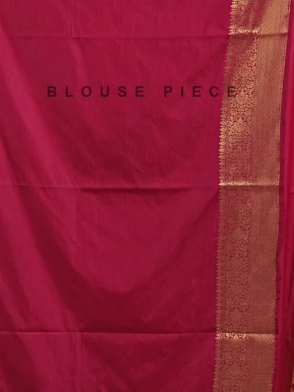 Maroon silk saree with zari weaving for festive