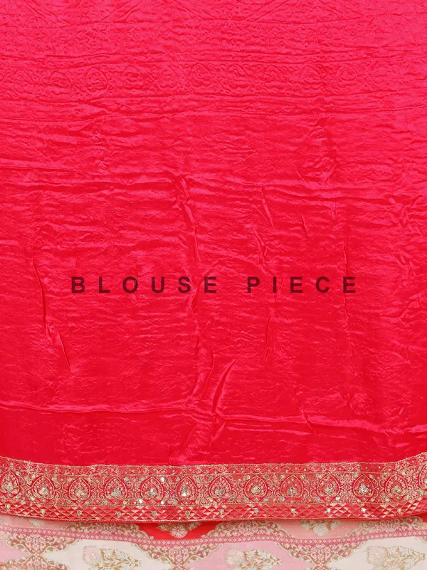 Masru silk red saree with zari work