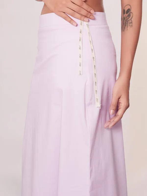 Mauve pink lycra cotton plain petticoat