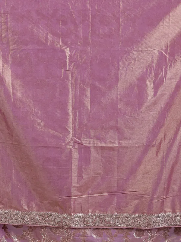Mauve purple banarasi silk saree for weddings