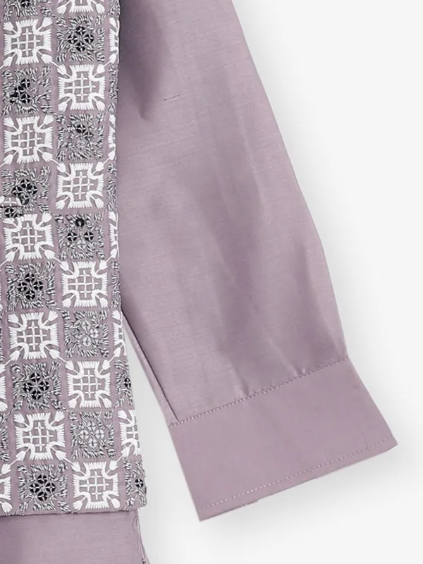 Mauve purple silk waistcoat set for wedding