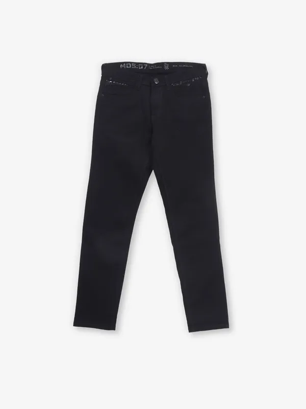 MD SWORD narrow fit black solid jeans