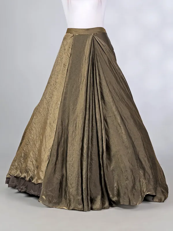 Mehendi green chiffon tissue silk lehenga choli