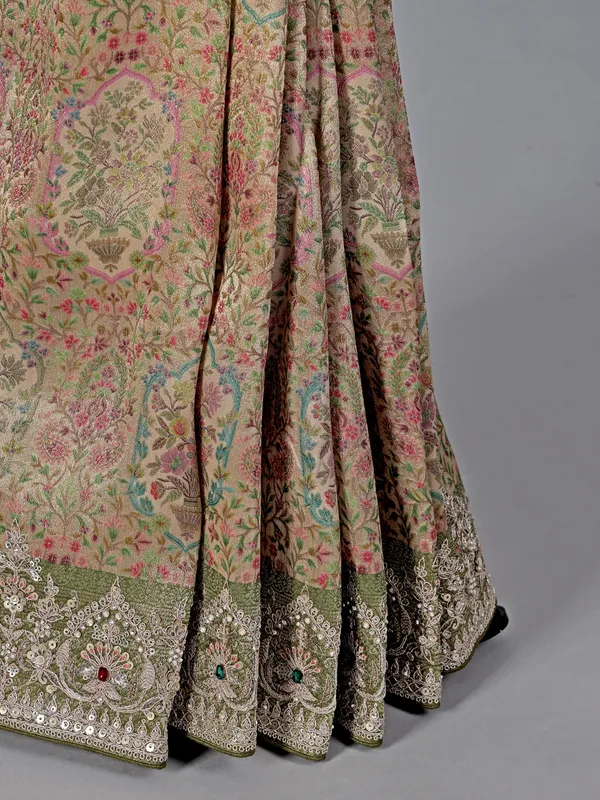 Mehendi green kanjivaram silk saree