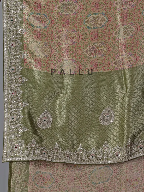 Mehendi green kanjivaram silk saree