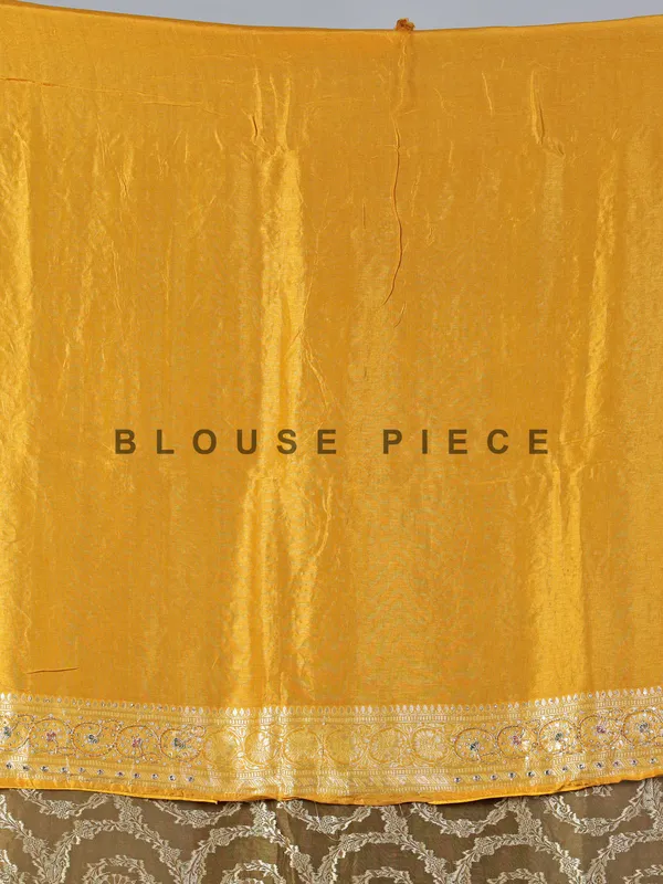 Mehendi olive dola silk saree with zardosi weaving