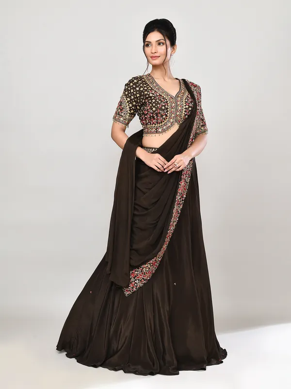 Mehndi green silk wedding wear lehenga choli