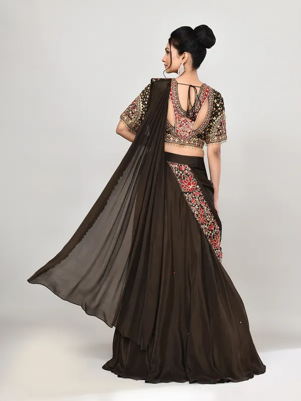 Mehndi green silk wedding wear lehenga choli