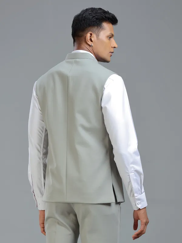 Minimalist with flair light grey waistcoat for men