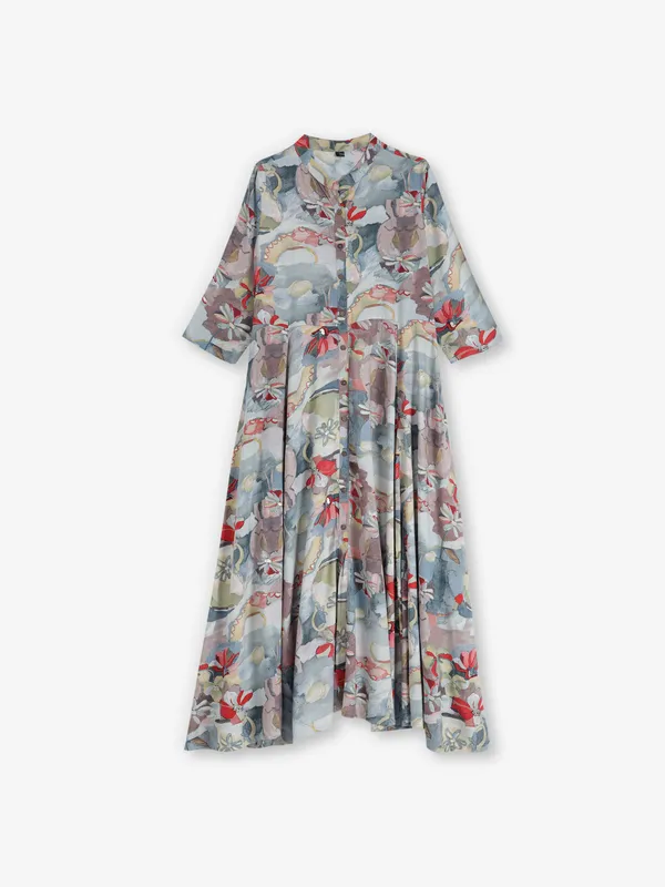 Mist grey charm kurti for women