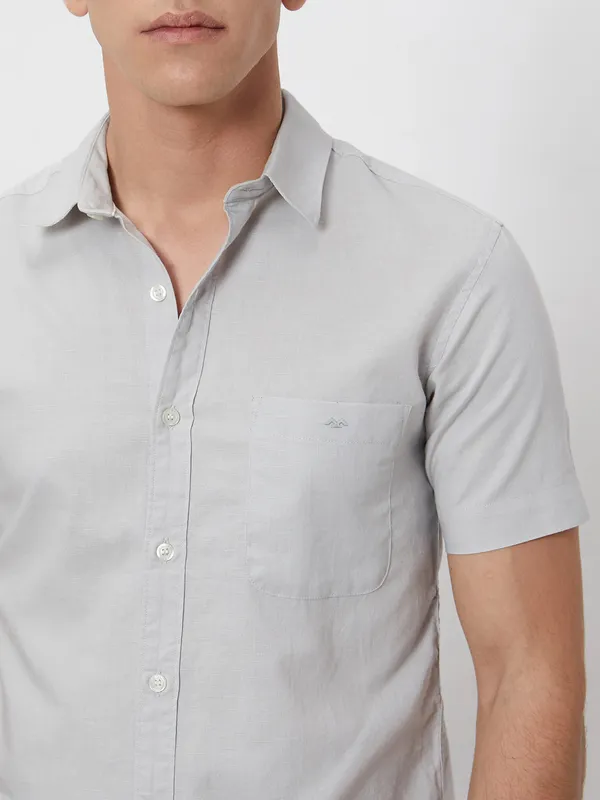 MUFTI light grey cotton linen shirt