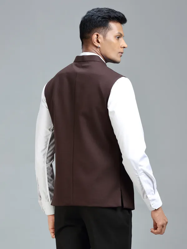 Modern stylish rich brown waistcoat for men