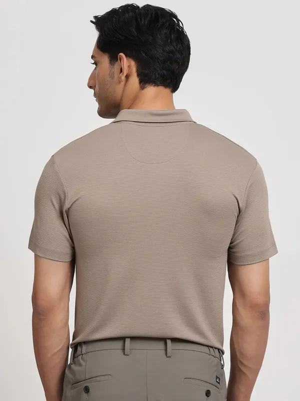 MUFTI pista green cotton plain t-shirt