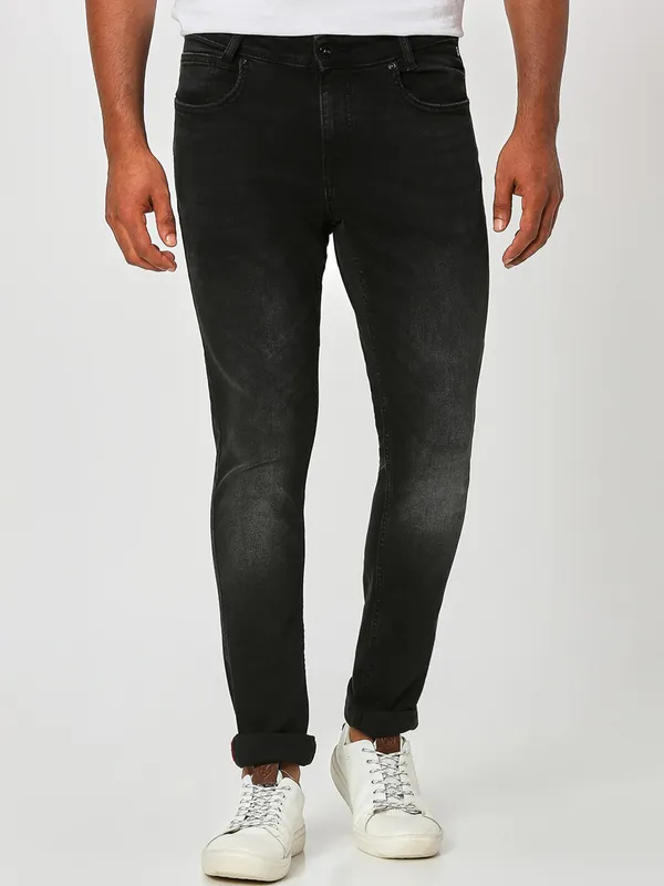 Mufti black washed skinny fit jeans