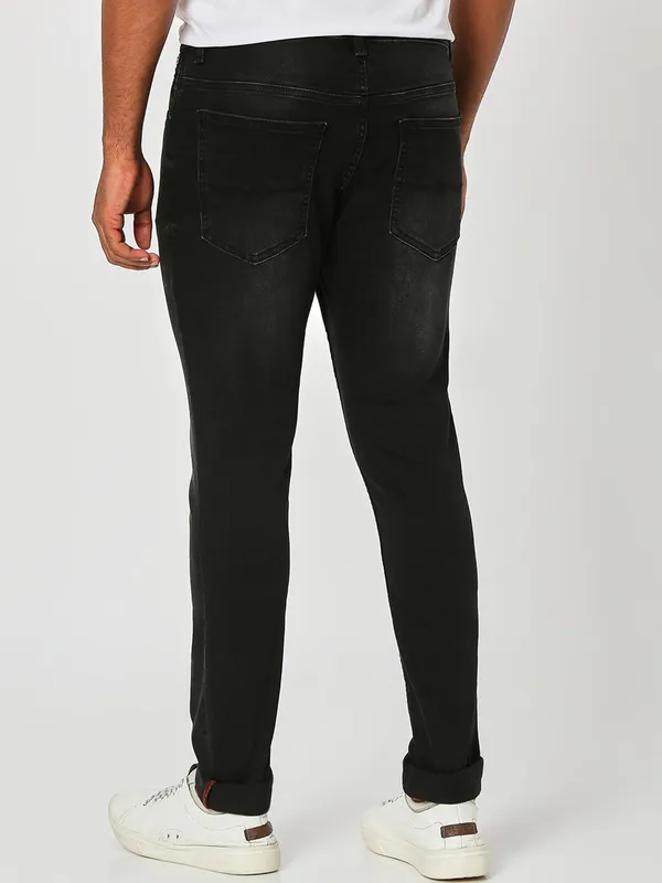 Mufti black washed skinny fit jeans