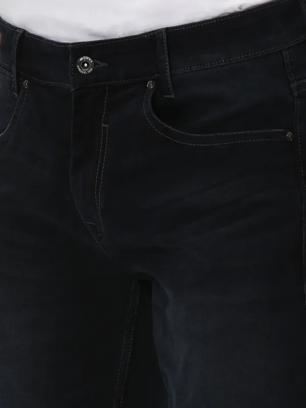 Mufti black washed straight fit jeans
