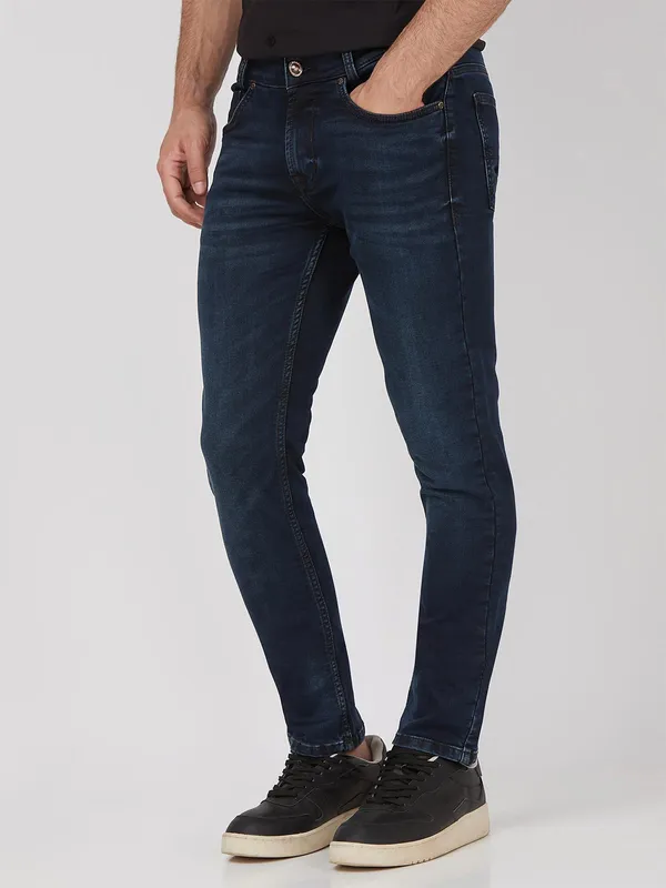 MUFTI black  washed straight fit jeans