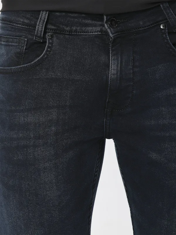 MUFTI black washed super slim fit jeans
