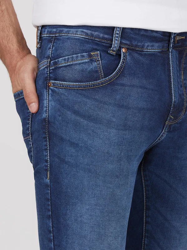 MUFTI blue denim skinny fit washed jeans